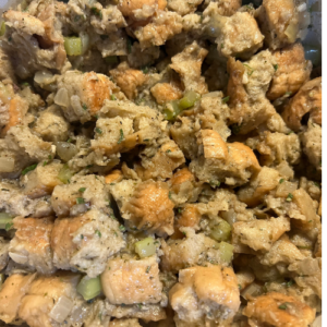 stuffing closeup